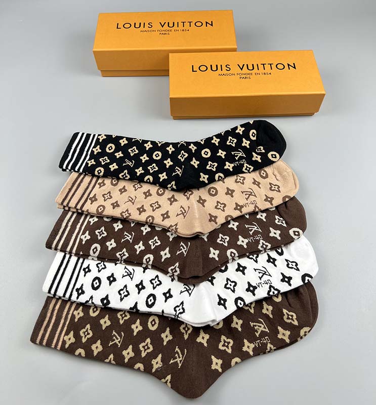 Set of 5 Pairs of Cotton Breathable Crew Socks WZ-924000253