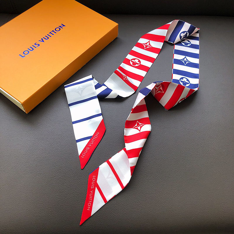 120x8cm pinstripe Embroidery Handbag Ribbon Scarf Neck Bow WJ-987028