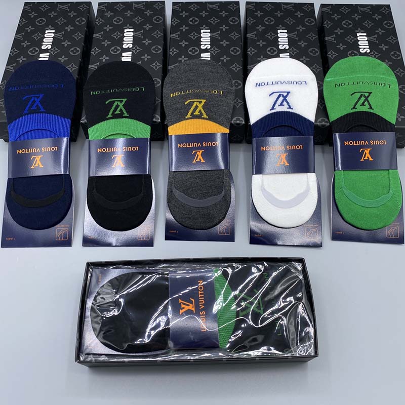 Set of 5 Pairs of Cotton Breathable Ankle Socks WZ-924000233