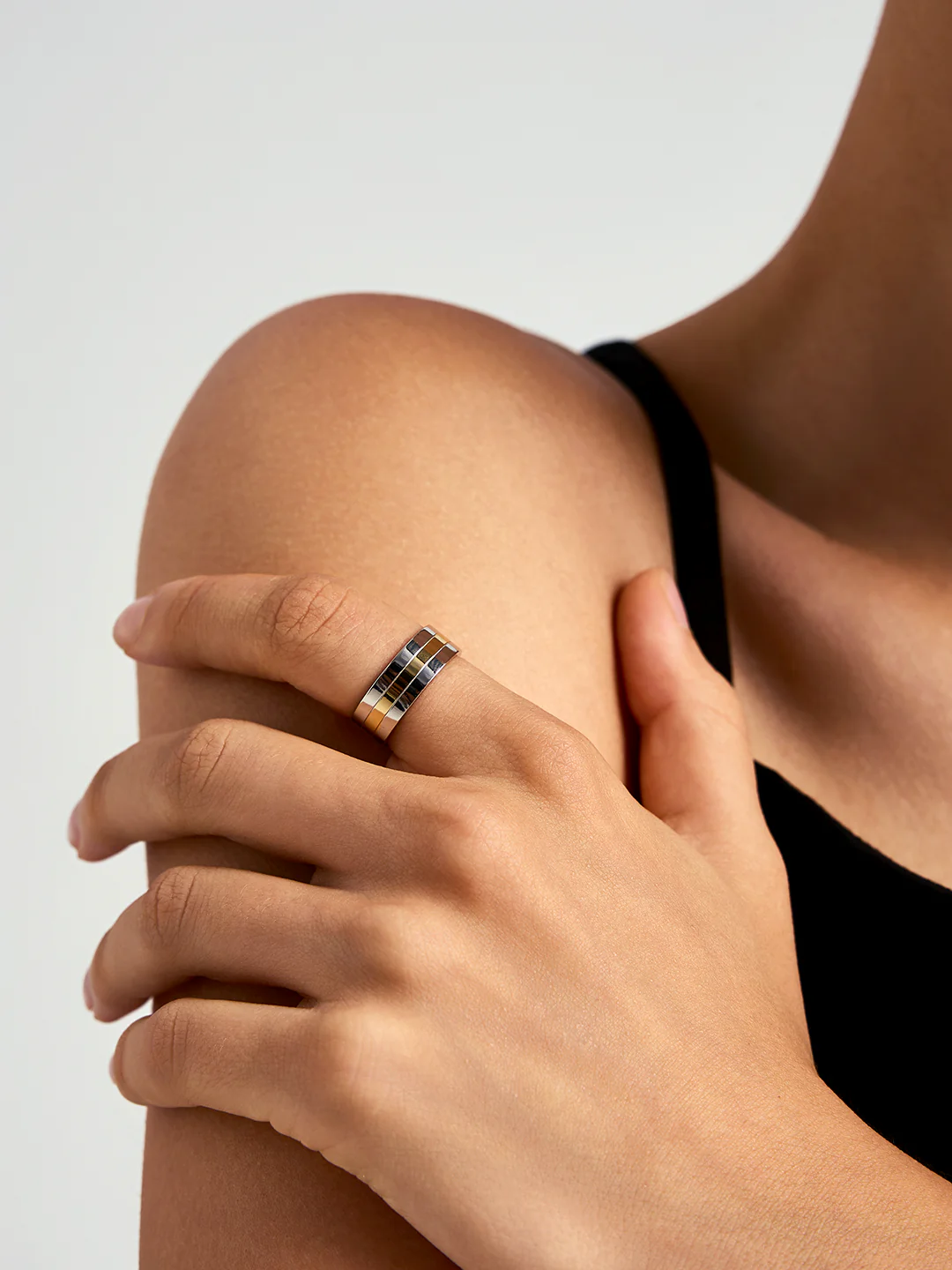 Mixed Triple Row Ring