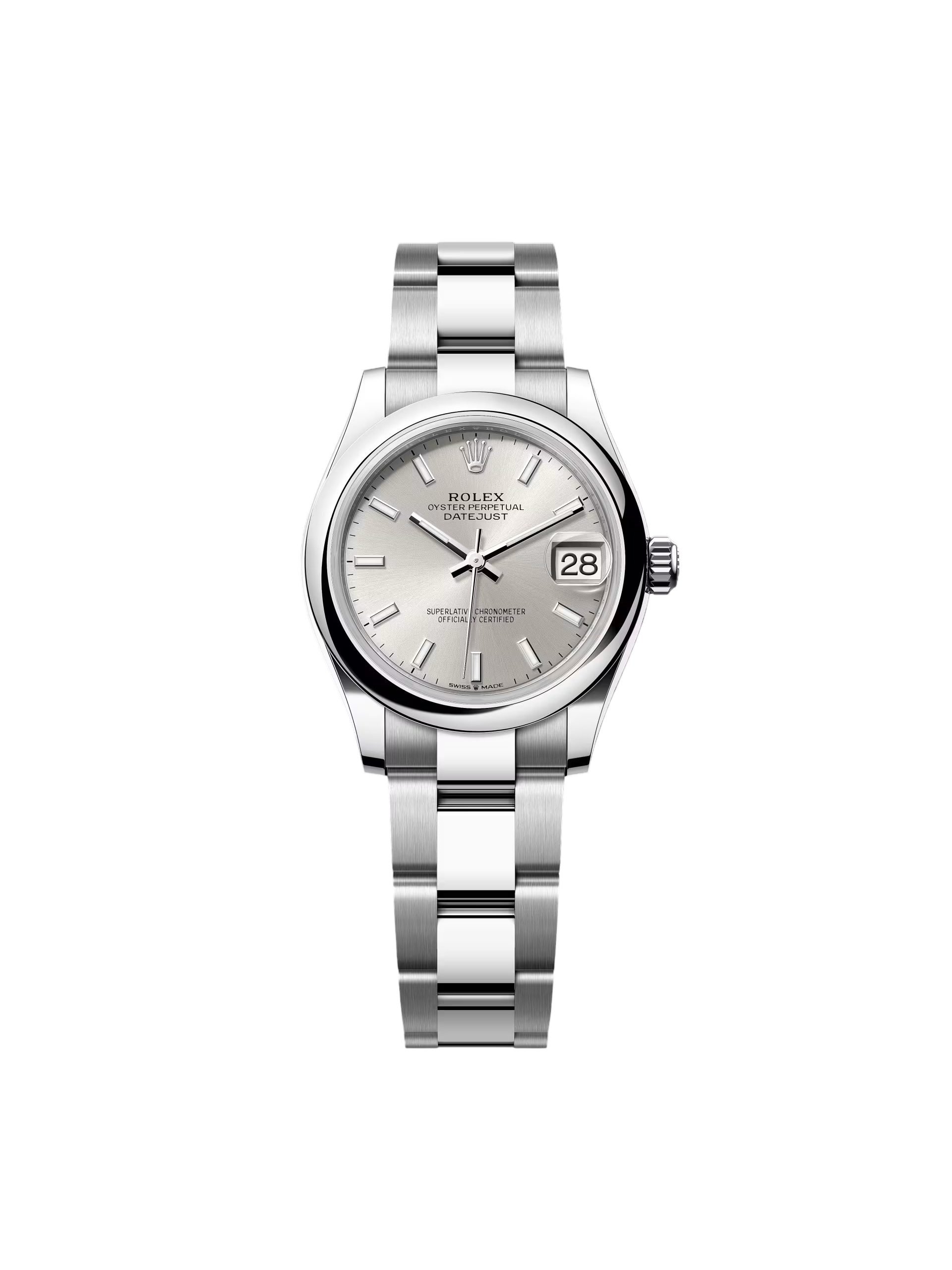 【Super Clone】RLX Datejust m278240-0005/0006 31mm  Silver Index Domed Bezel Oyster Oystersteel
