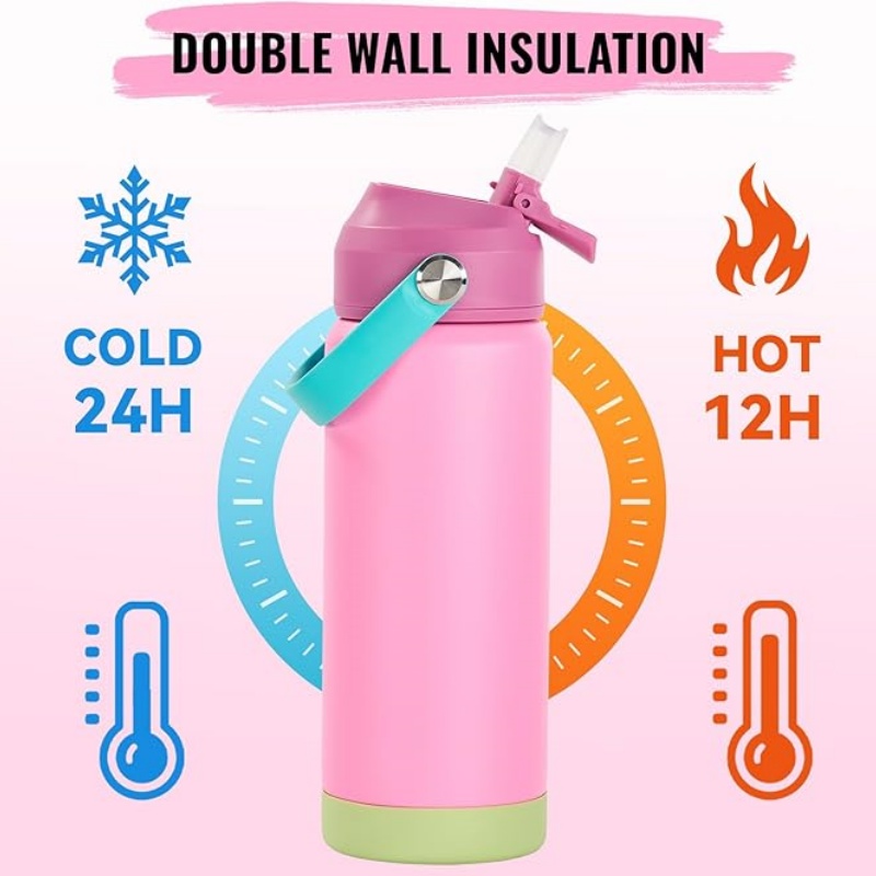 THERMOCLOUD 18oz Insulated Stainless Steel Water Bottle