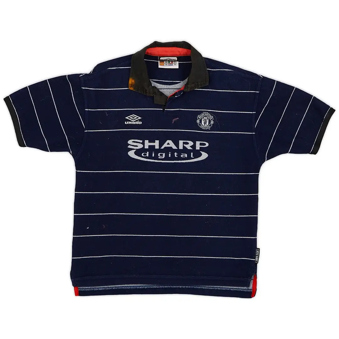 Beckham #7 Retro Manchester United 1999/00 Away Soccer Jersey