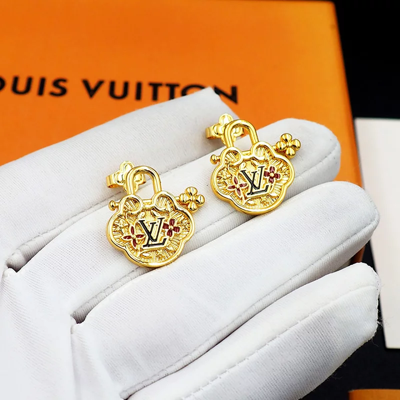 Elegant Lock Earrings ED-931337