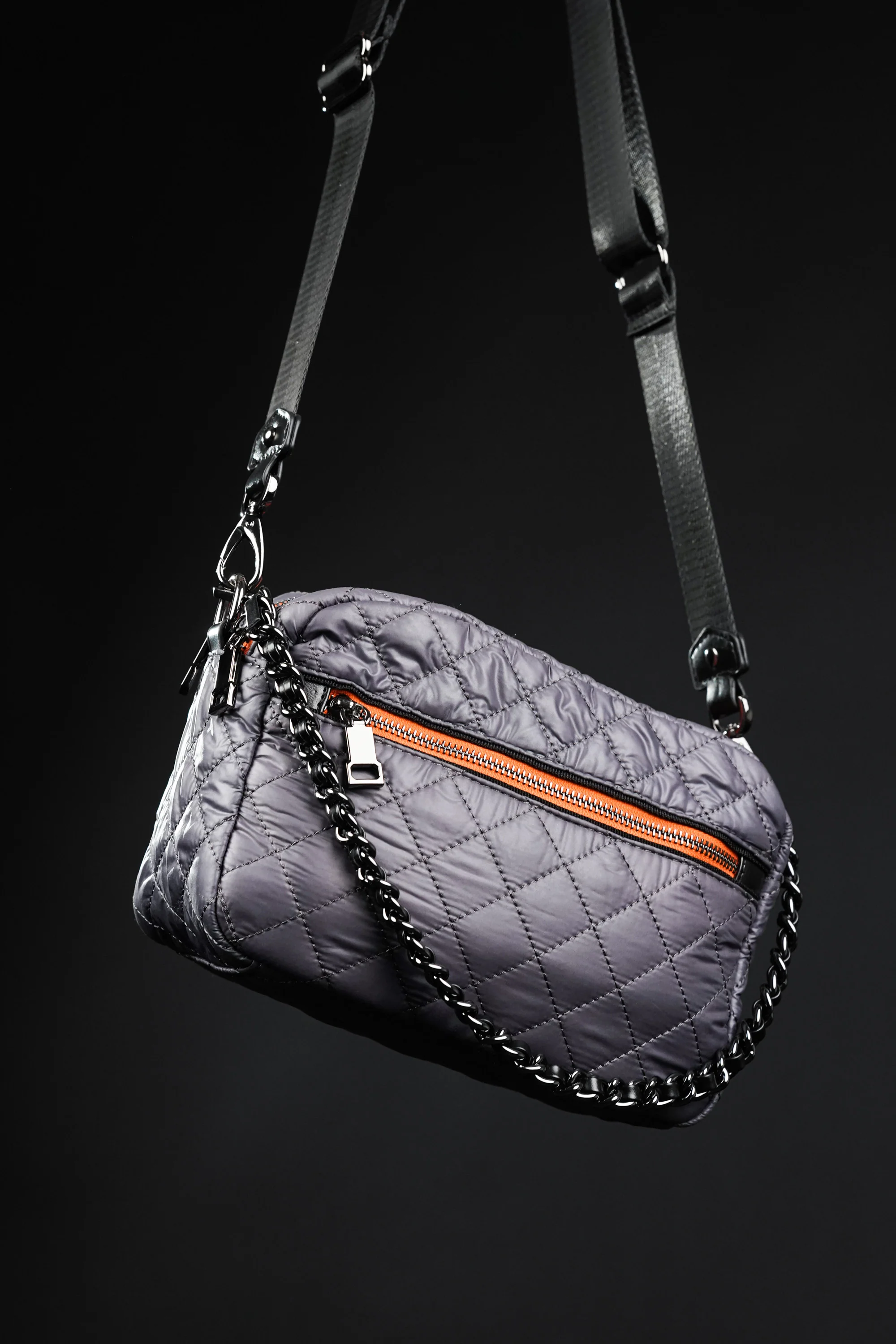 Grey Quilted Streetstyle Bag
