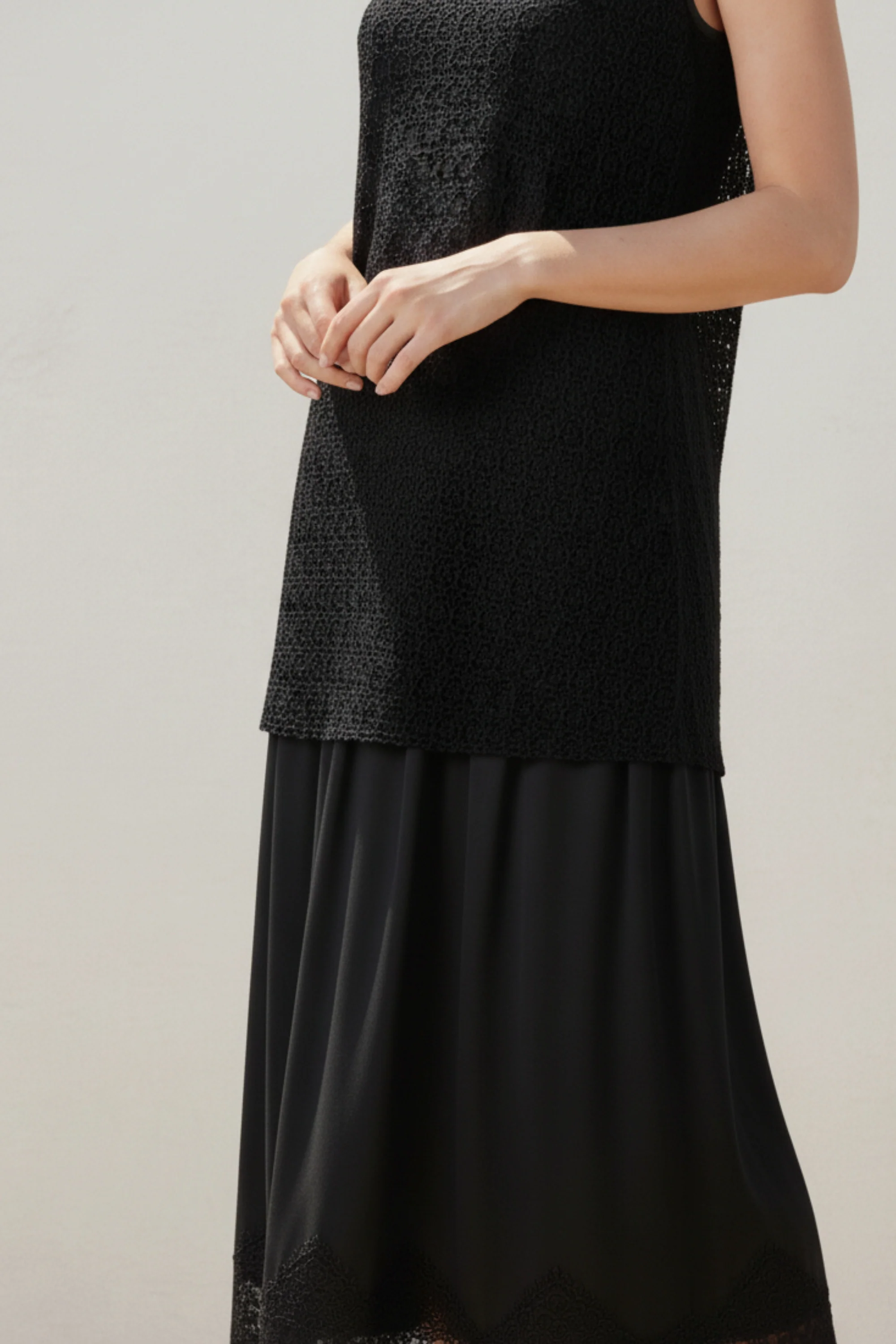 Noah Black Layered Dress