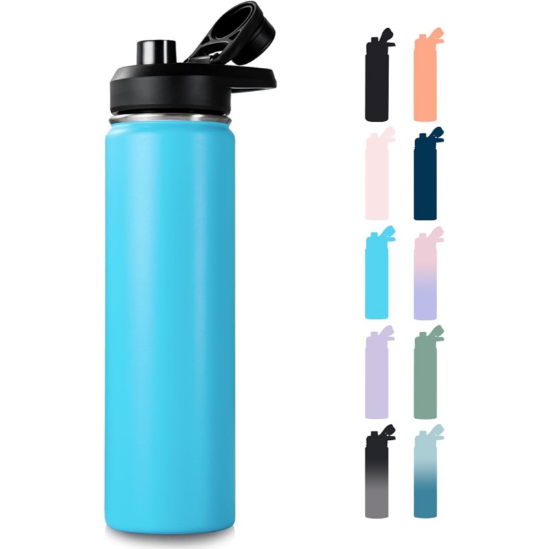 THERMOCLOUD 24 oz Insulated Water Bottle with Handle