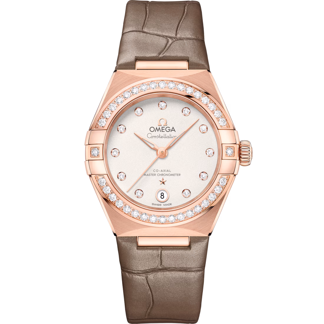 Omega Constellation Ladies' Selection 29mm Sedna™ gold on leather strap 131.58.29.20.52.002