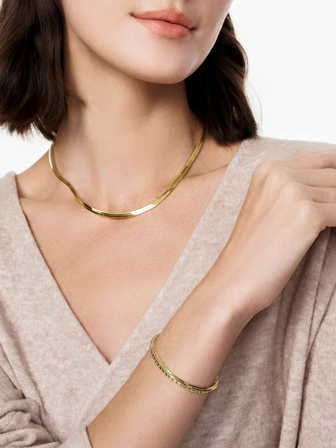 Serpentine Beaded Layered Bracelet