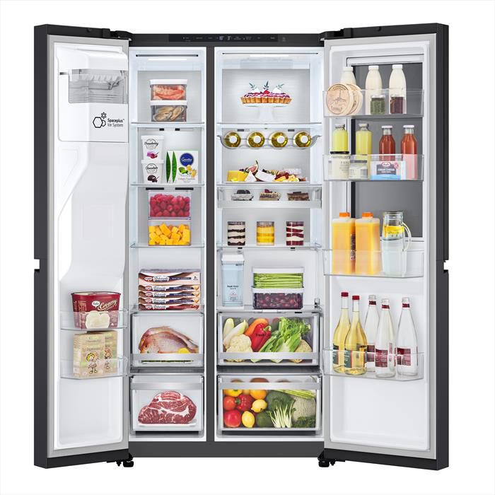 LG - Frigorifero side by side GSXE91EVAD Classe D 628L-Black