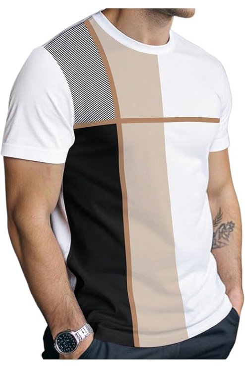Men's Casual T Shirts Short Sleeve Crew Neck