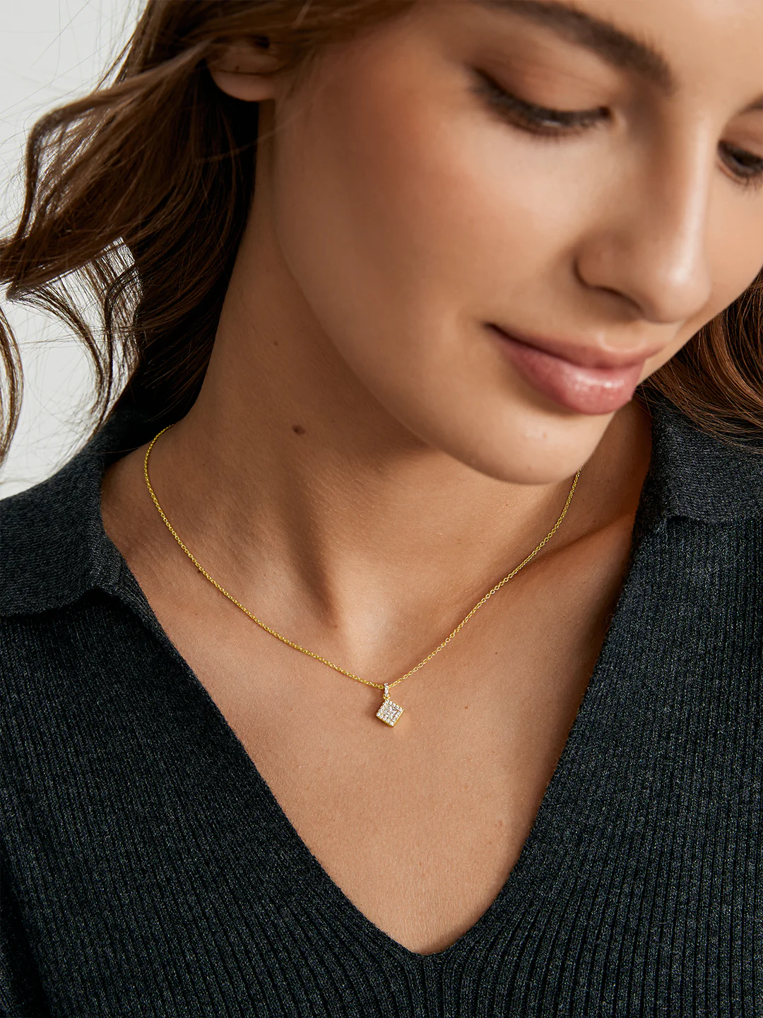 Princess-cut Crystal Necklace