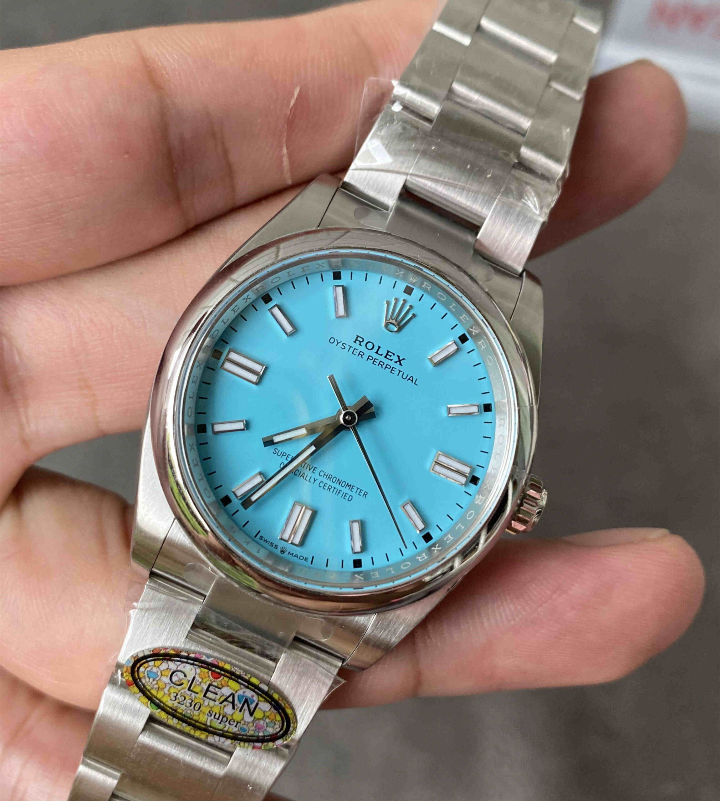 Clean Factory 124300‐0006 – 41mm Tiffany Blue Oyster Perpetual Replica
