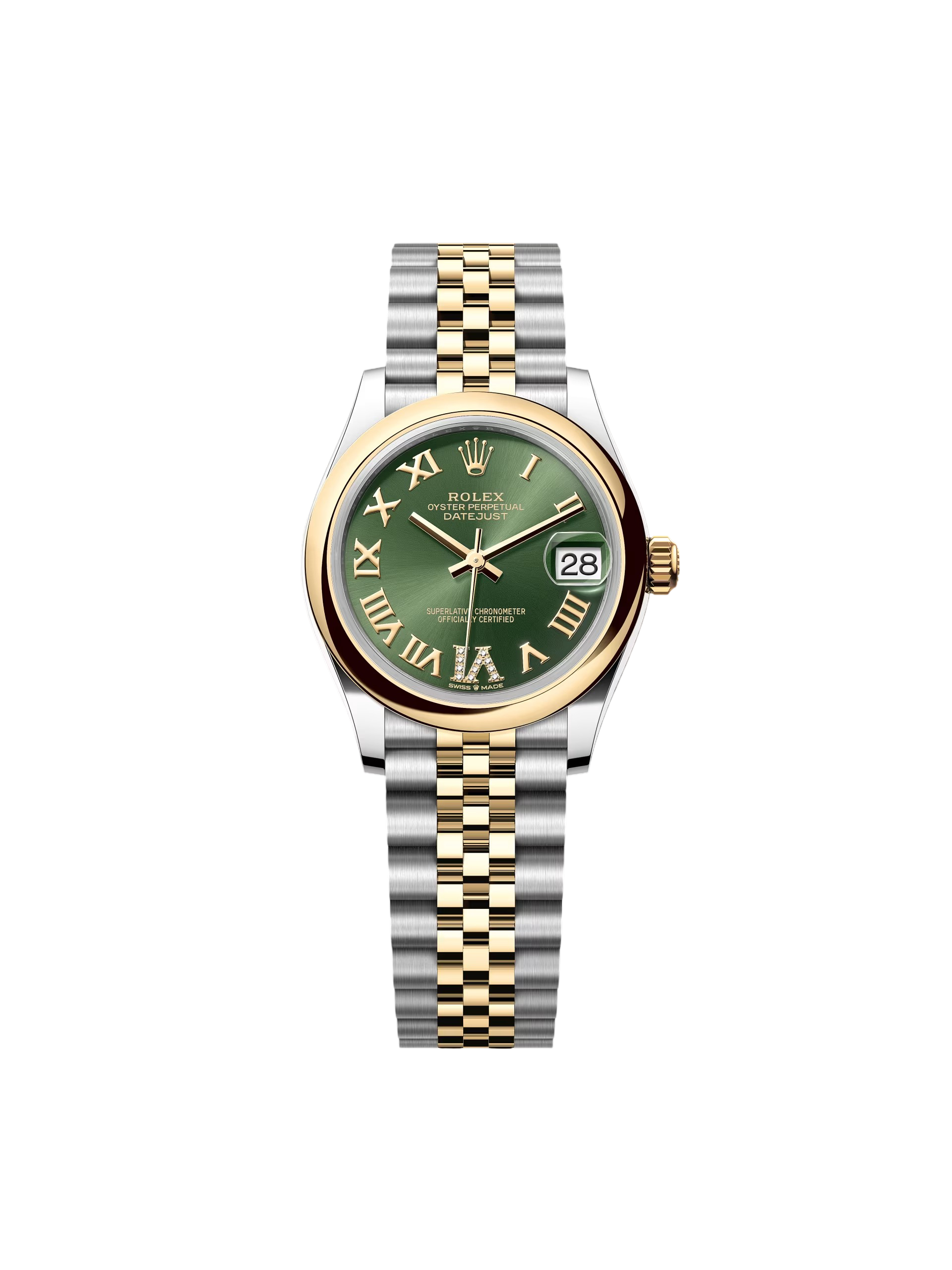Rolex Datejust m278243-0015/0016 31mm Olive Green Dial Yellow Rolesor Oyster Watch