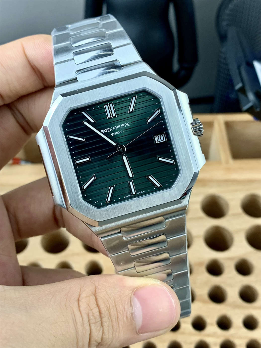Patek Cubitus 5821 Replica – PPF Factory Green Dial Stainless Steel 45mm
