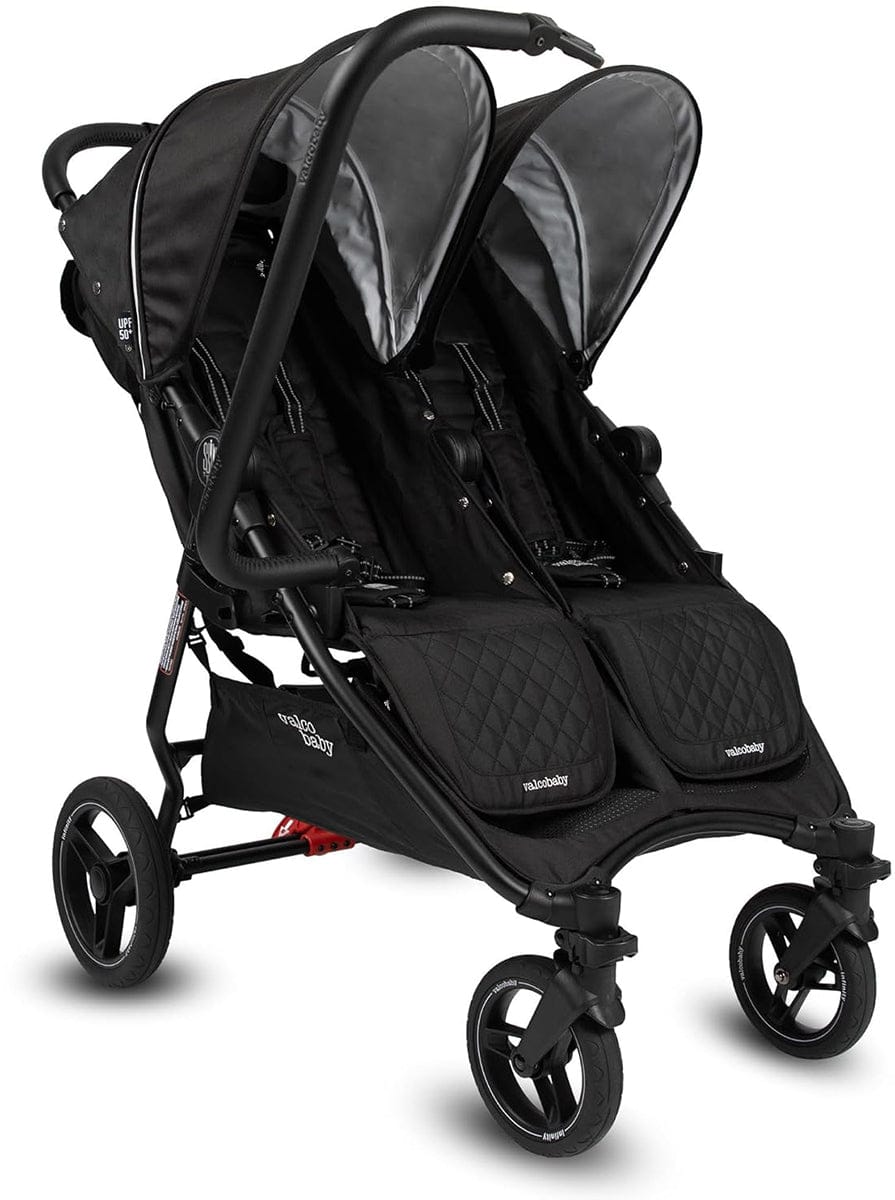 Valco Slim Twin Double Side By Side Stroller Sport Edition - Raven