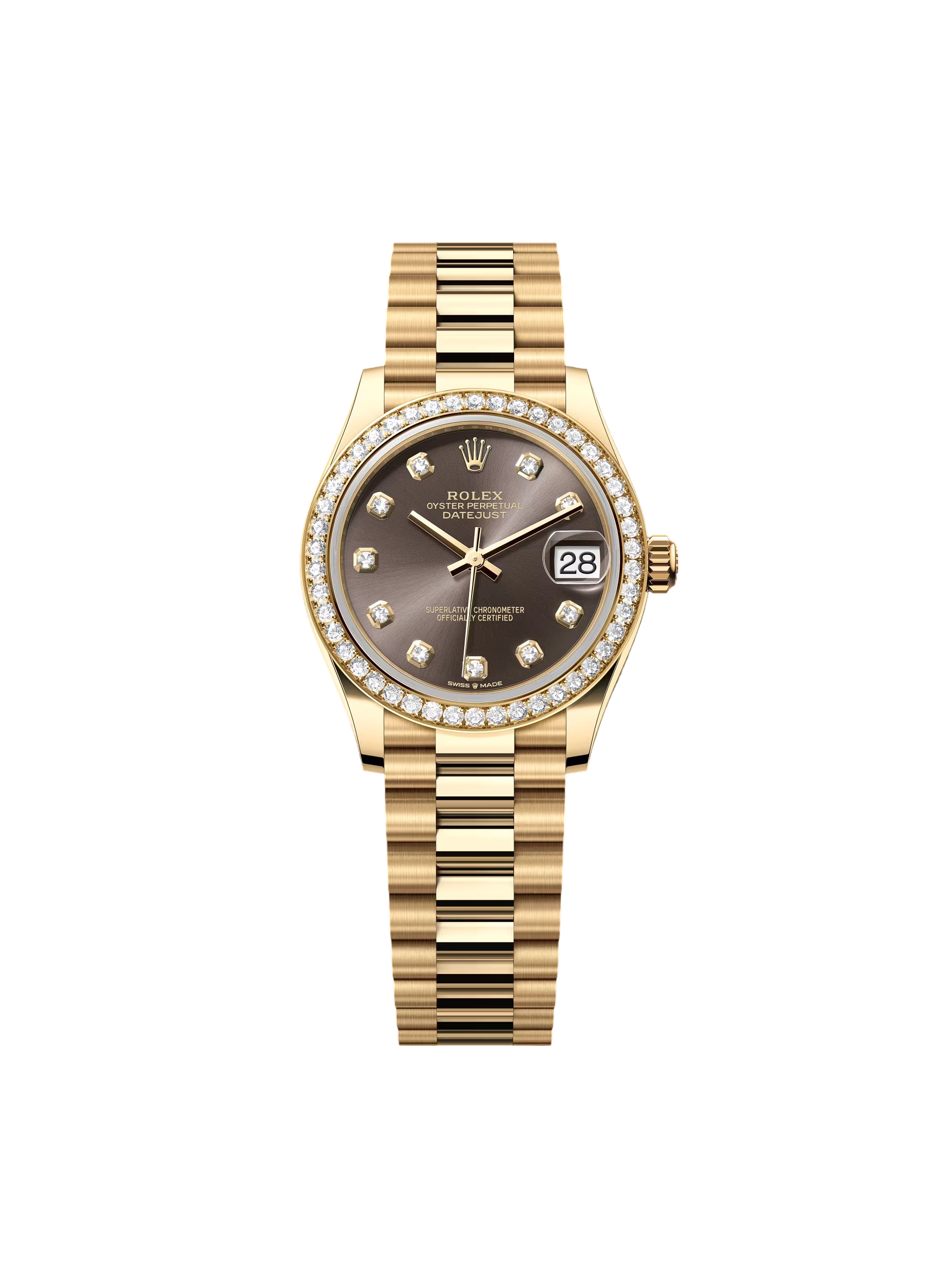 Rolex Datejust m278288RBR-0030 Dark Grey 31mm Dial President Bracelet Watch