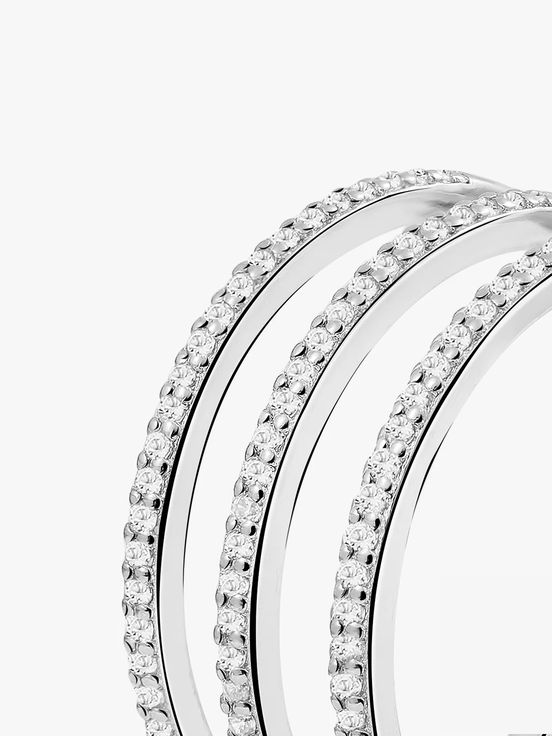 Pave Triple Row Ring