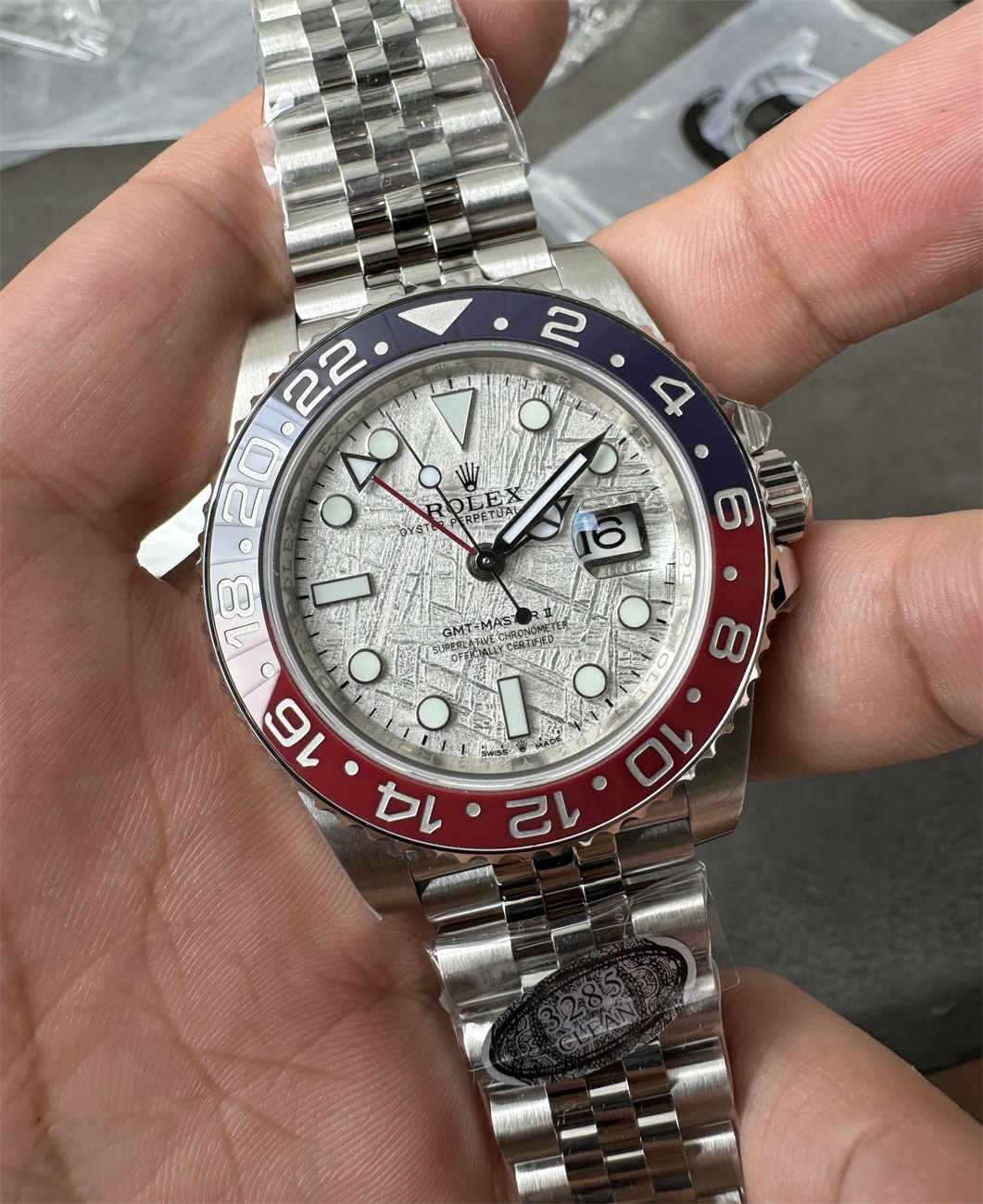 Clean Factory GMT‐Master II Meteorite Dial Replica – V3 Pepsi Bezel 40mm