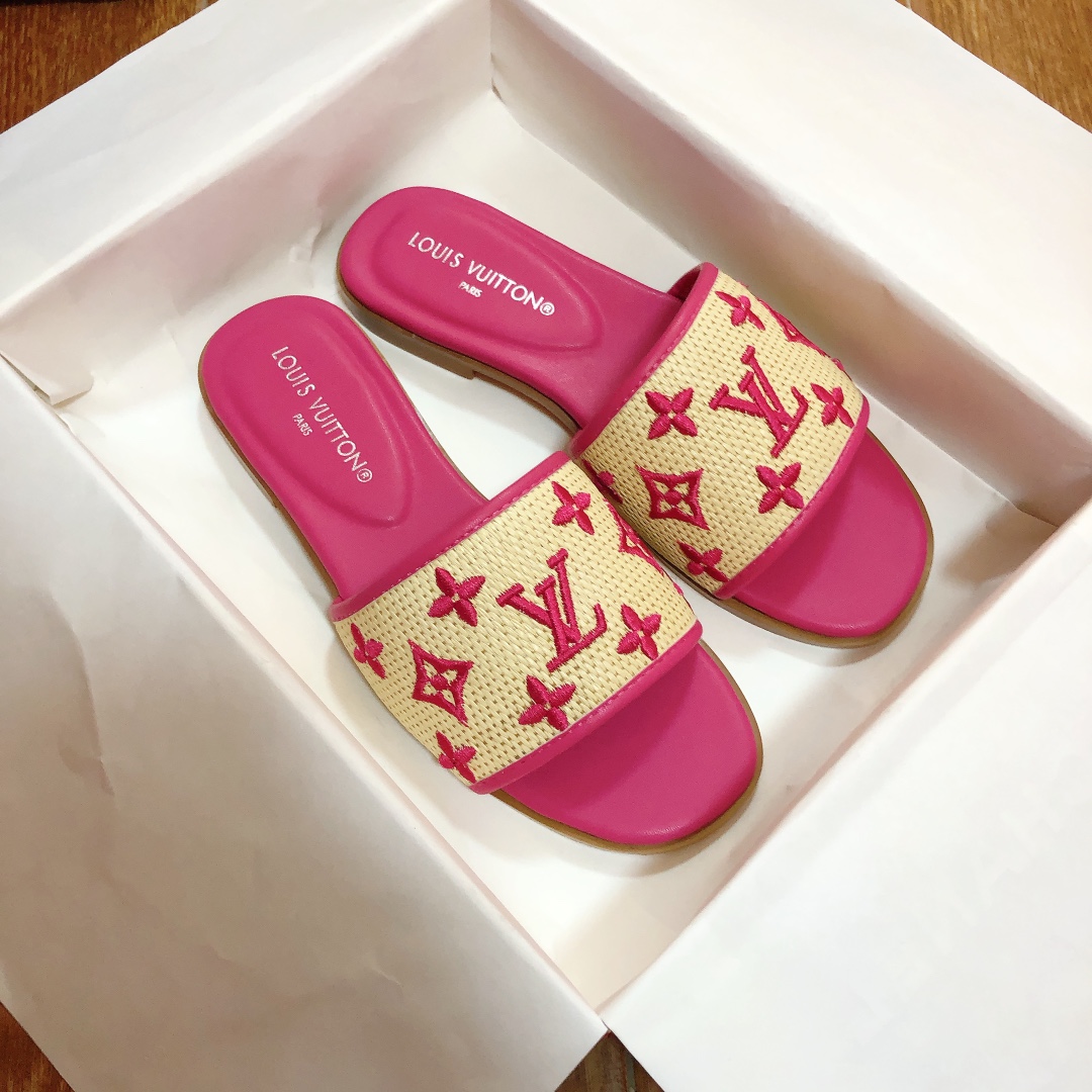 Woven Embroidered Slippers LX-872021