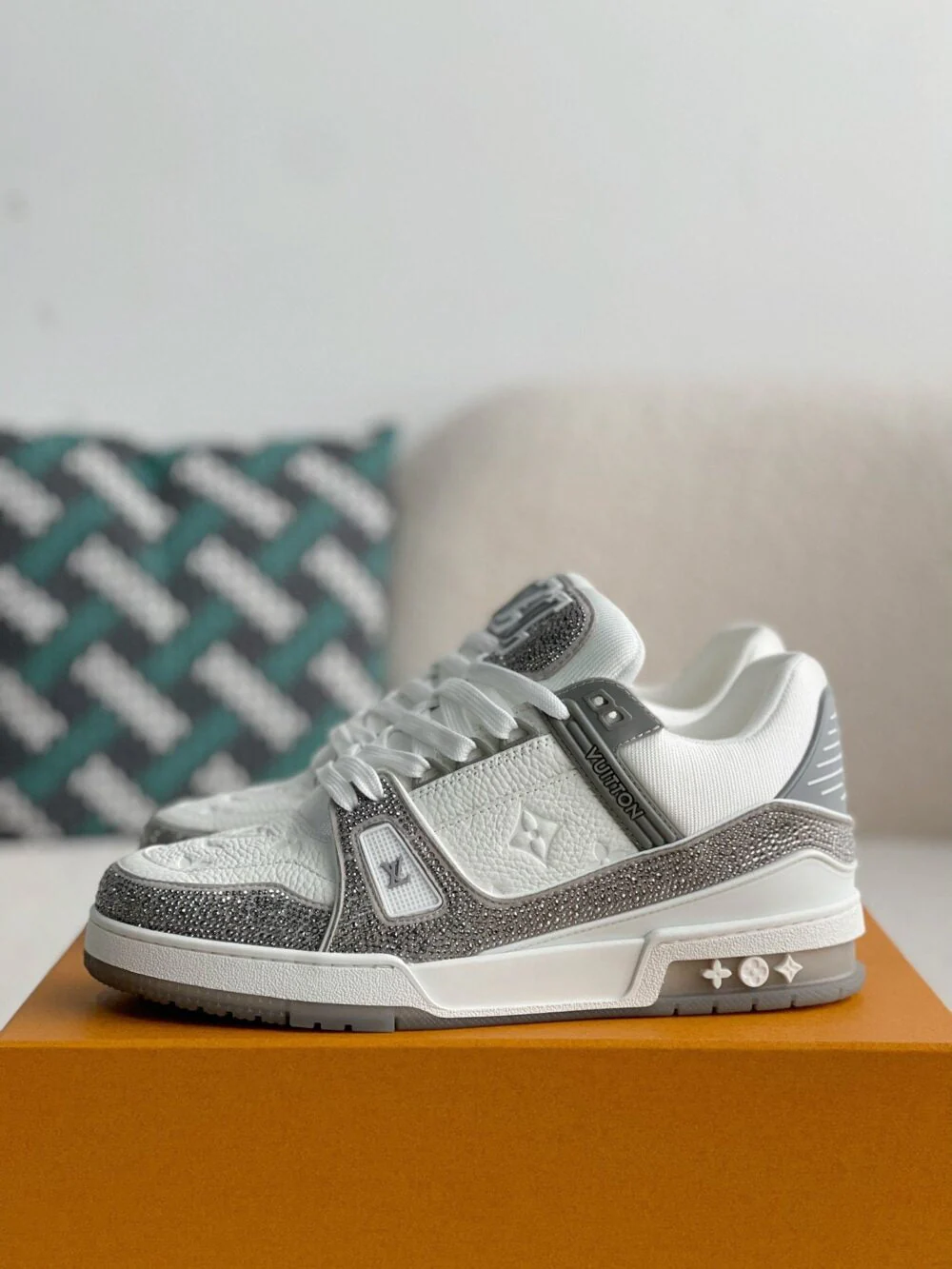 LV  Trainer Sneaker ‘Denim Monogram Grey Diamond’