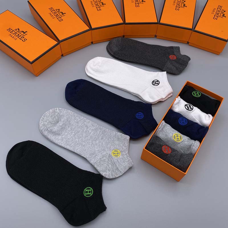 Set of 5 Pairs of Cotton sweat-absorbent Ankle Socks WZ-924000207