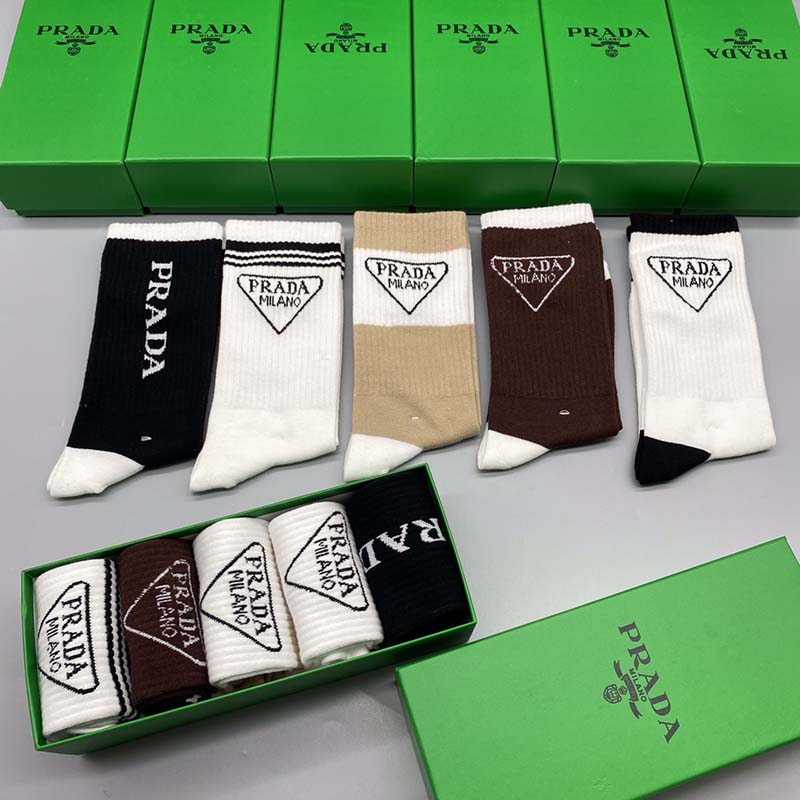 Set of 5 Pairs of Cotton Breathable Crew Socks WZ-924000259