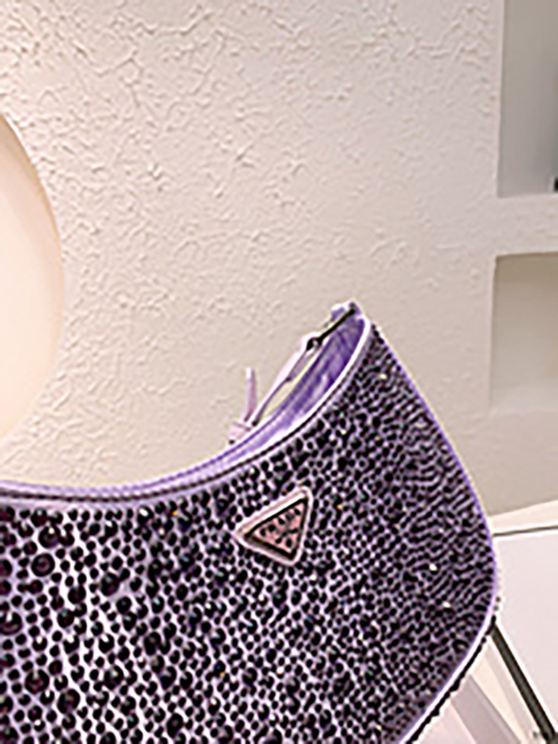 9.4″ Full Diamonds Leather Handbag BB-921024