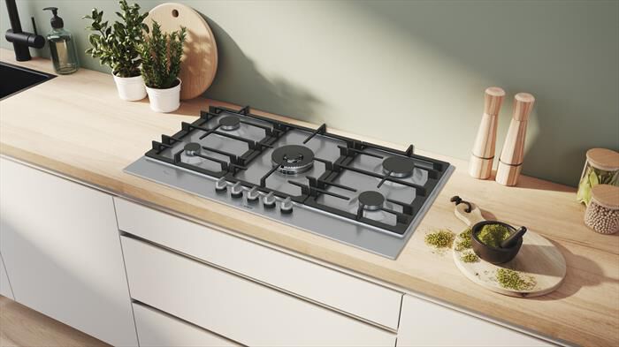 BOSCH - Piano cottura a gas PCR9A5I90 91,5 cm-Inox