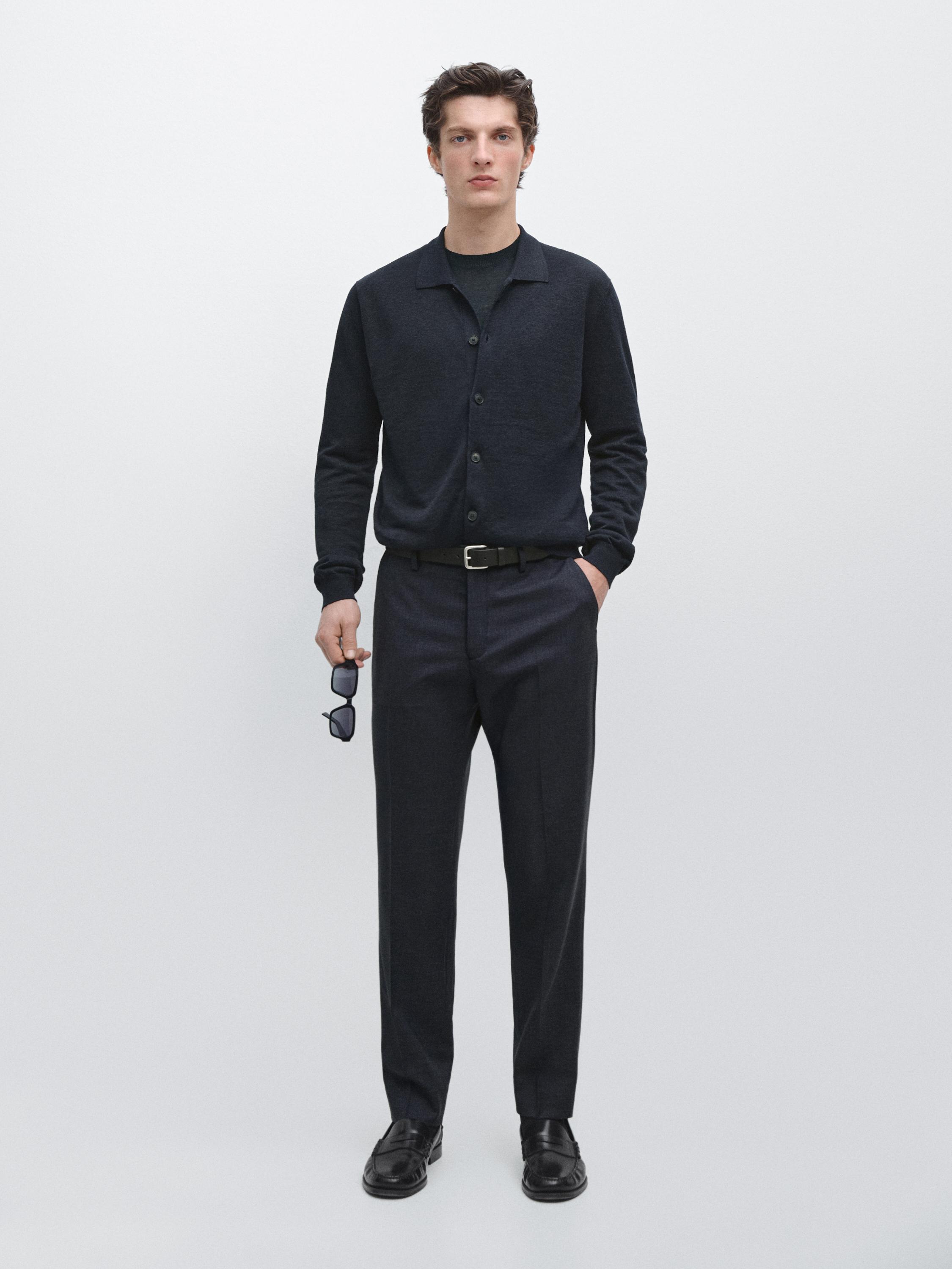 Pantalón traje lana fría