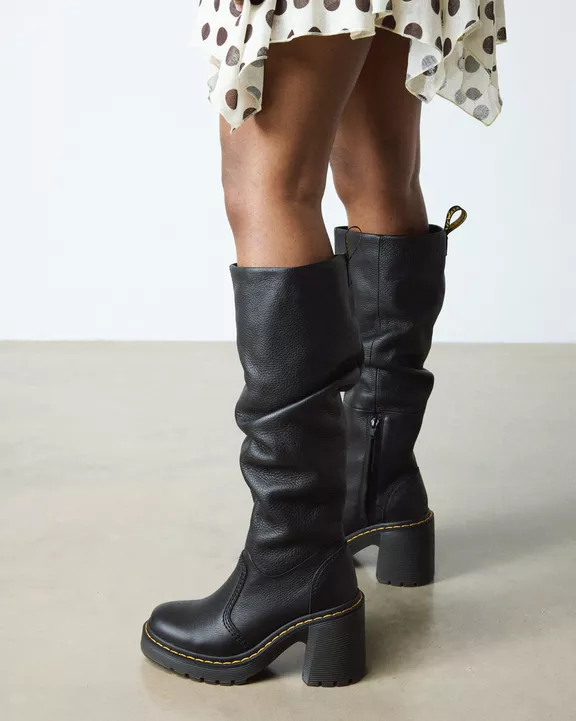 Kasey Virginia Leather Knee High Heeled Boots