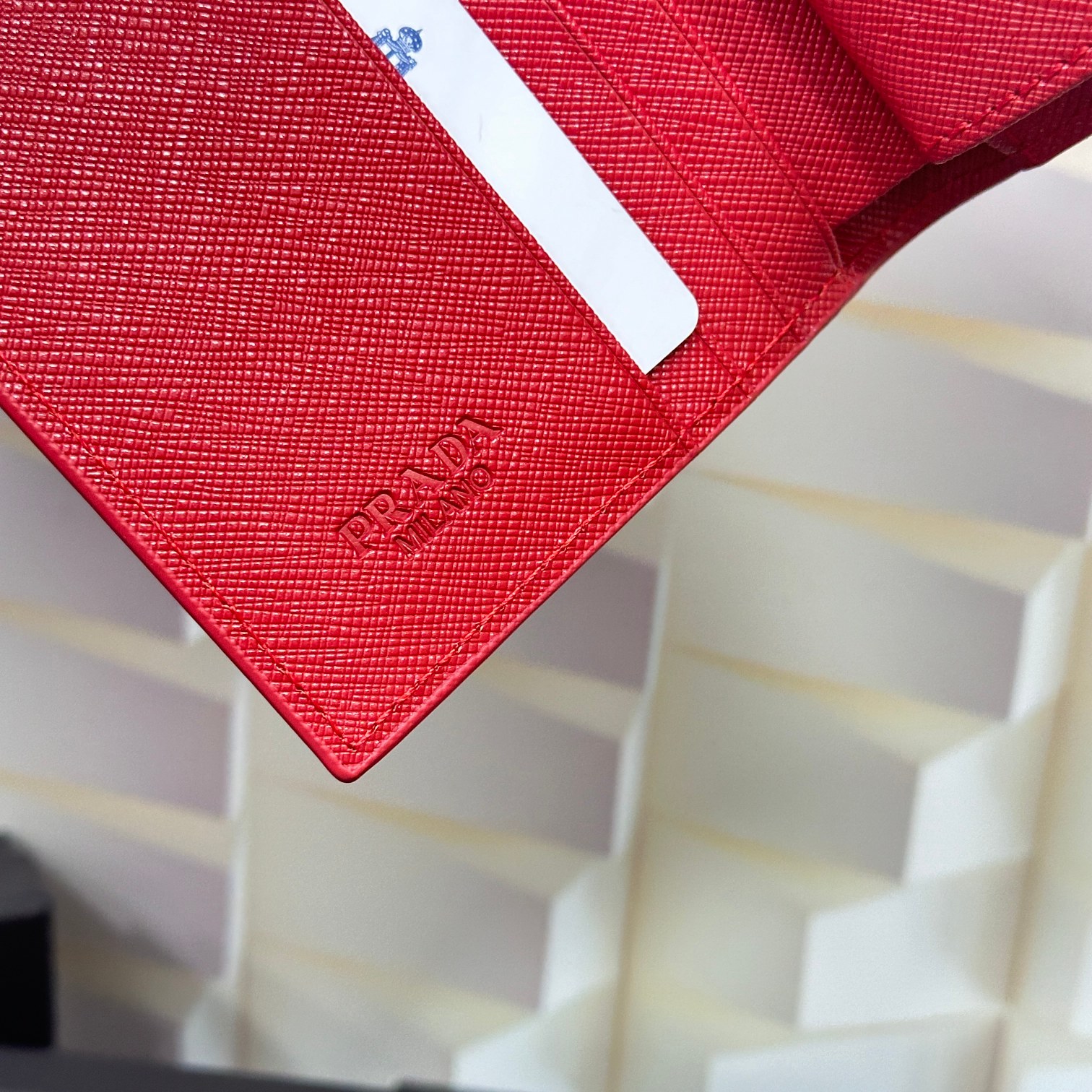 Fashion 3.9″x3.5″x0.8″ Red Leather Wallet QB-927086
