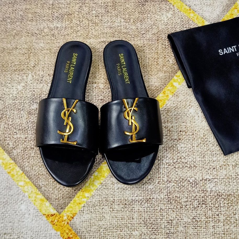 Classic Gold Signature Flat Slippers LX-872029