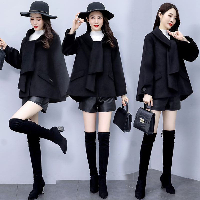 Fashion elegant simple winter cozy woolen coat