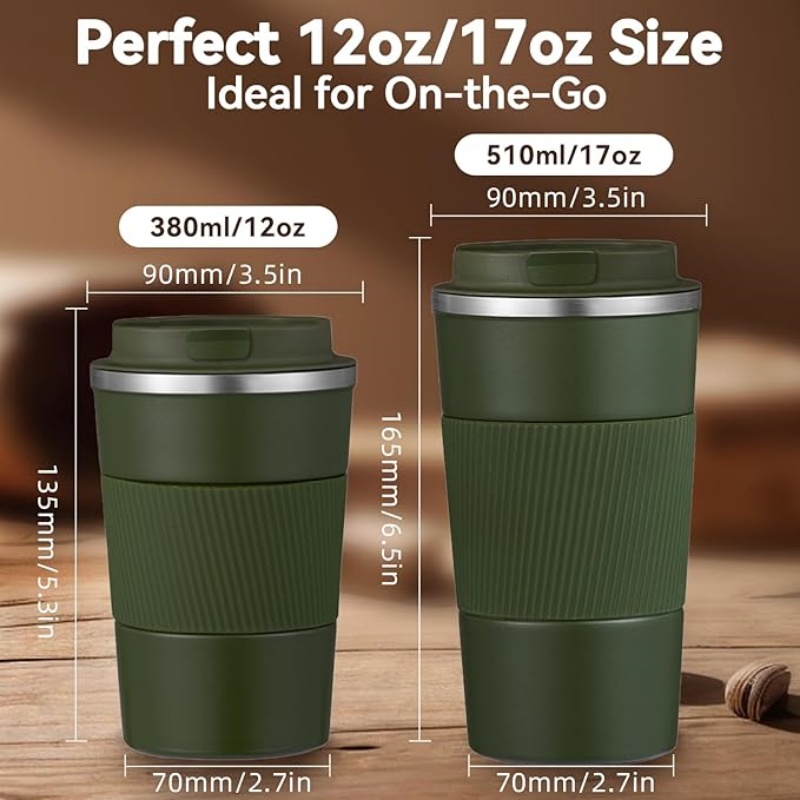 THERMOCLOUD 12OZ Travel Coffee Mug Insulated Coffee Cup