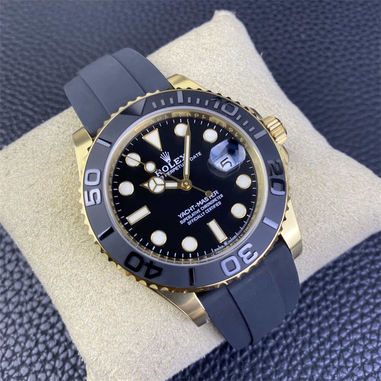 Product Page: Clean Factory Yacht-Master 42 18K Gold Rolex Replica (M226658‐0001)