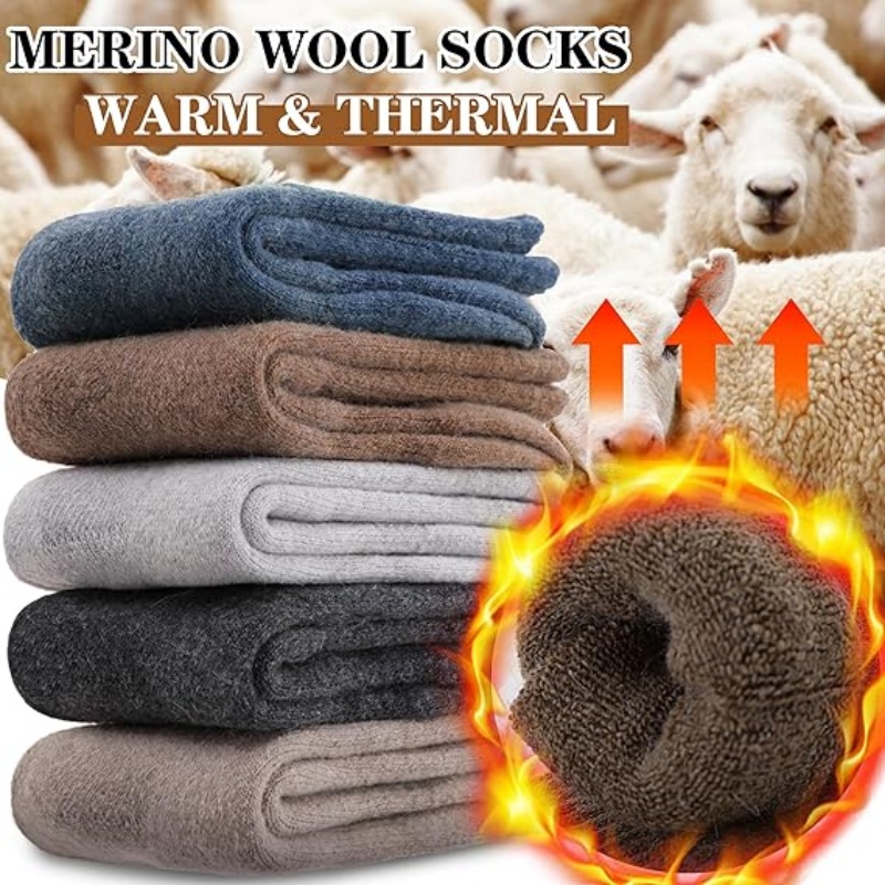 5 Pairs Womens Merino Wool Socks