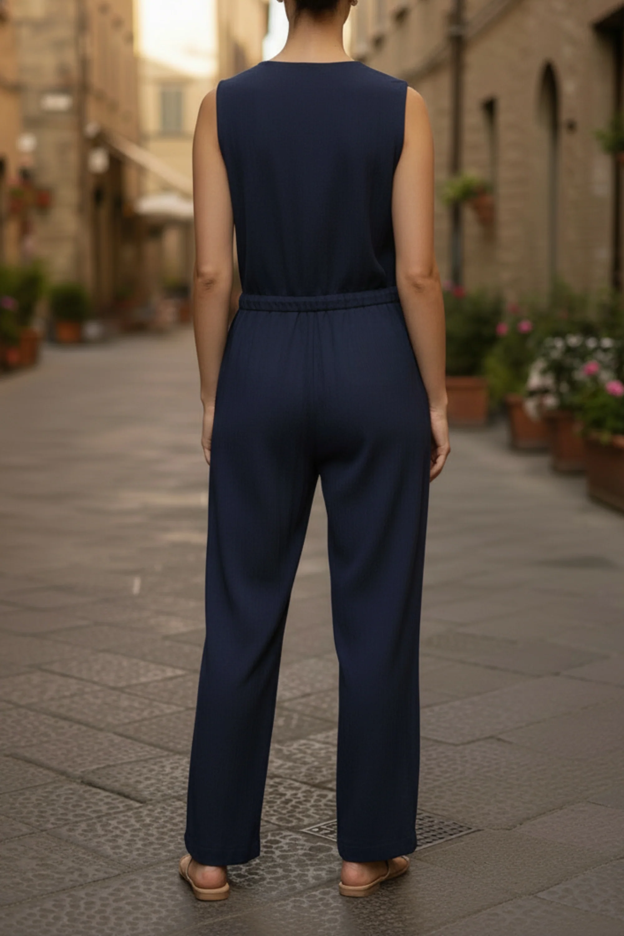 Agnes vest Blue Jumpsuit