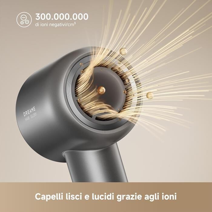 DREAME - Asciugacapelli GLORY MIX-Nero / Grigio