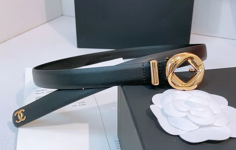 Chanel Classic Women Leather Belt Gold