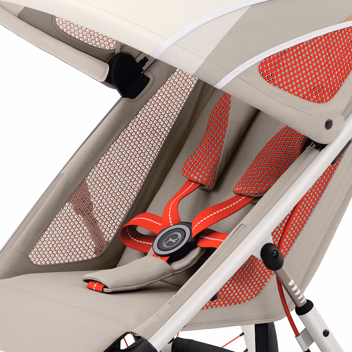 Cybex AVI Jogging Stroller Bundle - Black Frame + Bleached Sand Seat Pack