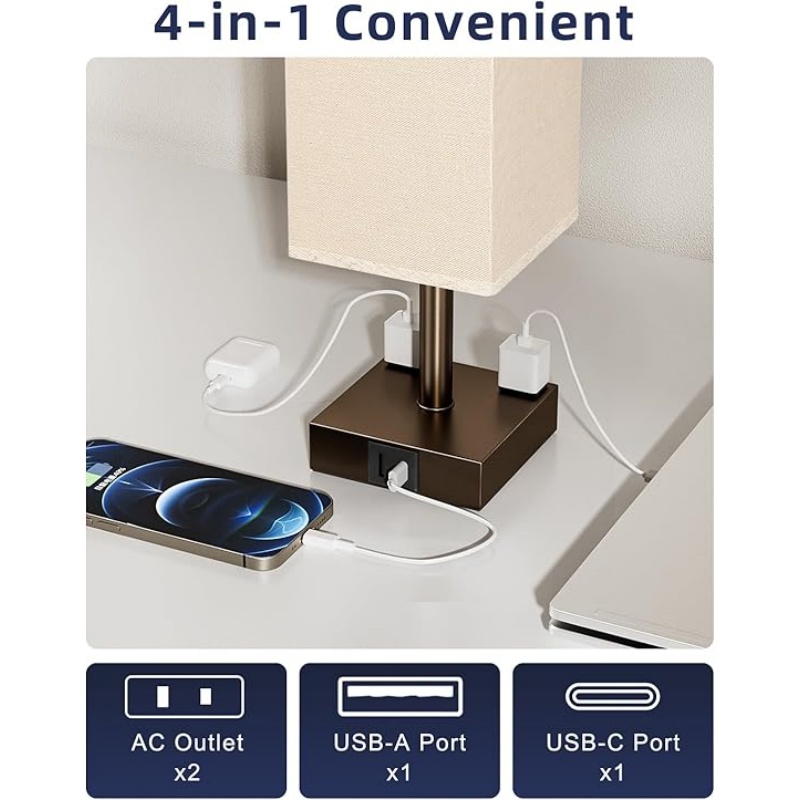 Brown Touch Table Lamp