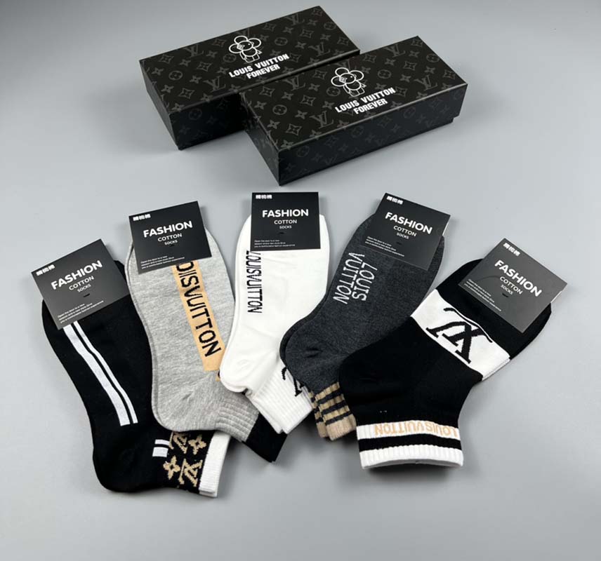 Set of 5 Pairs of Cotton sweat-absorbent Ankle Socks WZ-924000224
