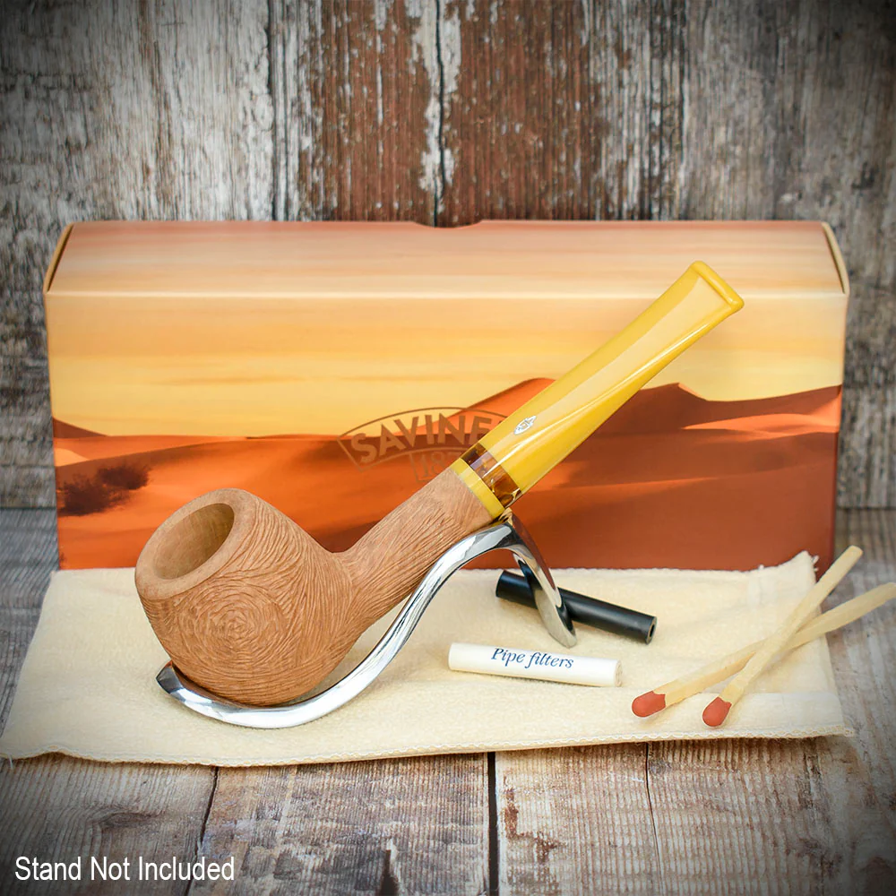 Savinelli Ghibli Rusticated Natural 207 - 6mm Briar Pipe