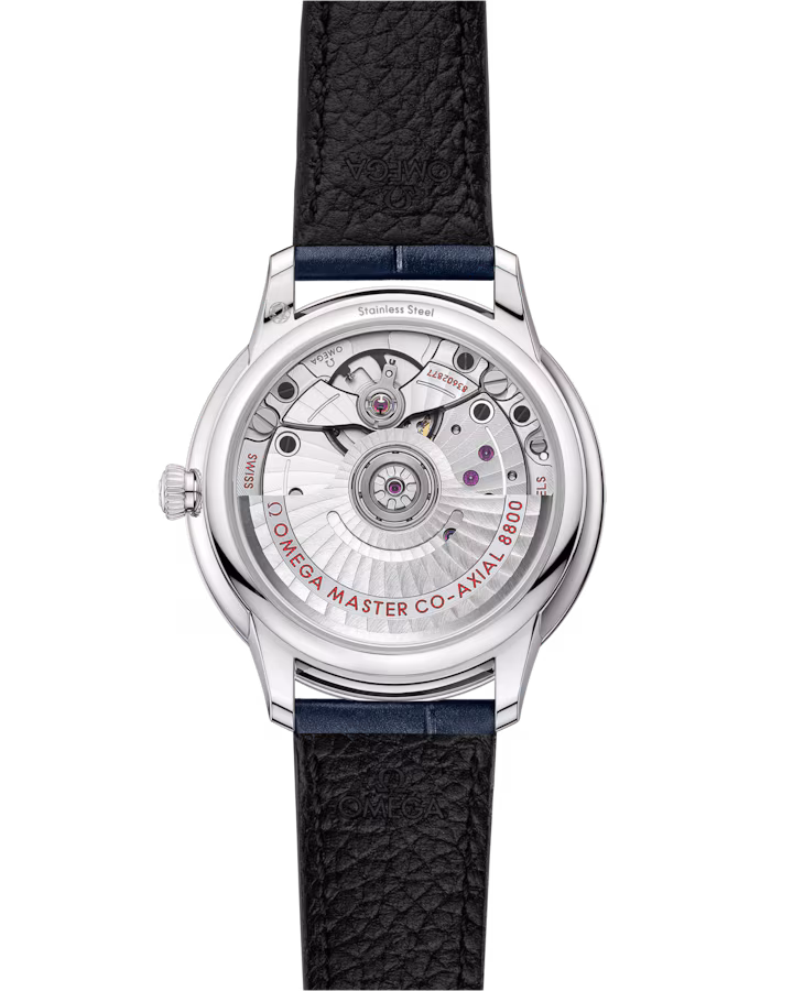 Omega De Ville Prestige 34 mm Blue Dial with Diamonds Stainless Steel Strap 434.13.34.20.53.002