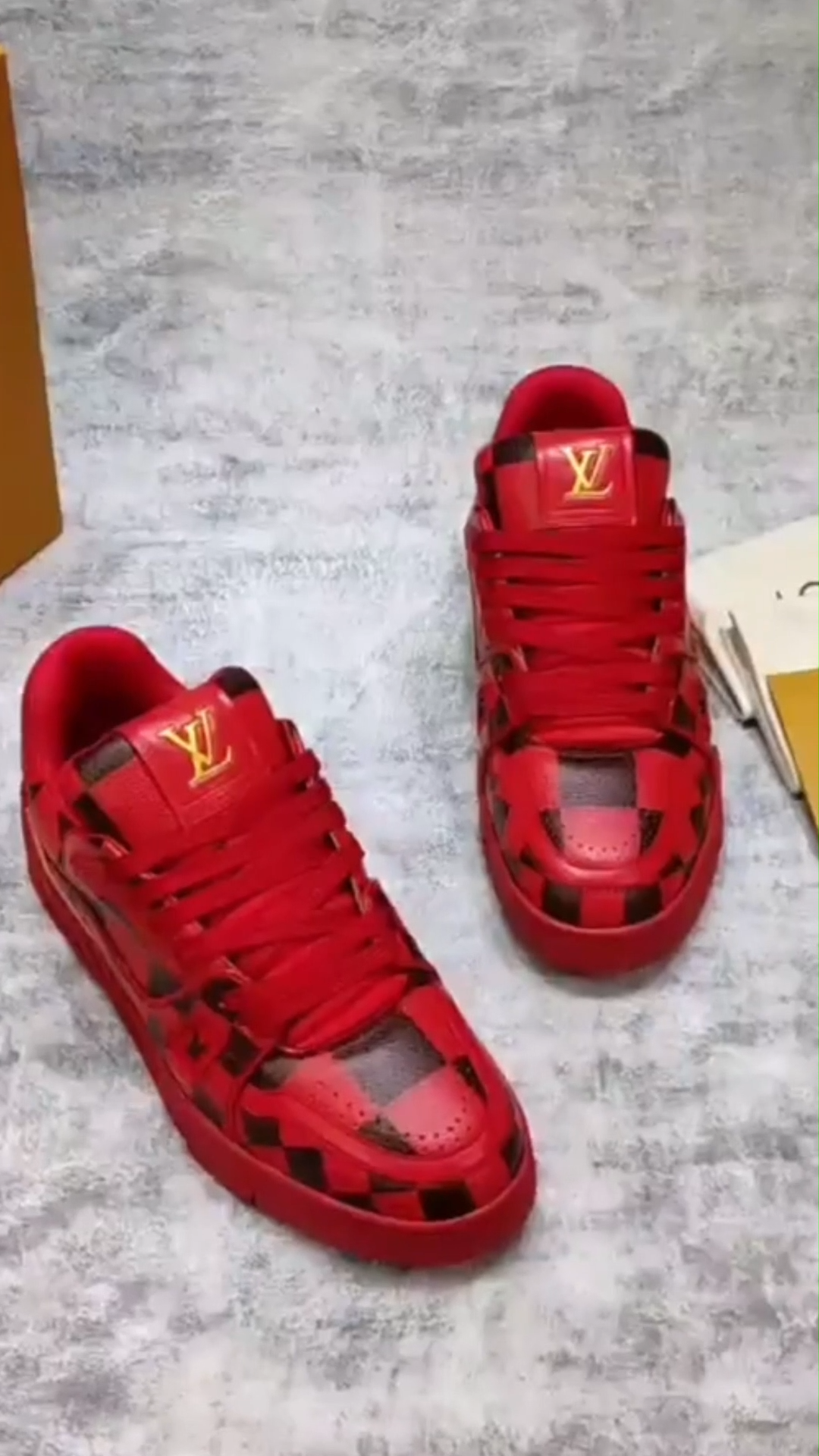 LV  Trainer Sneaker ‘DarkRed’