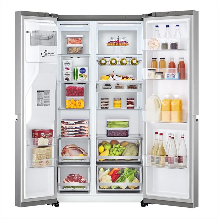 LG - Frigorifero side by side GSLV90PZAD Classe D 635lt-Acciaio inossidabile