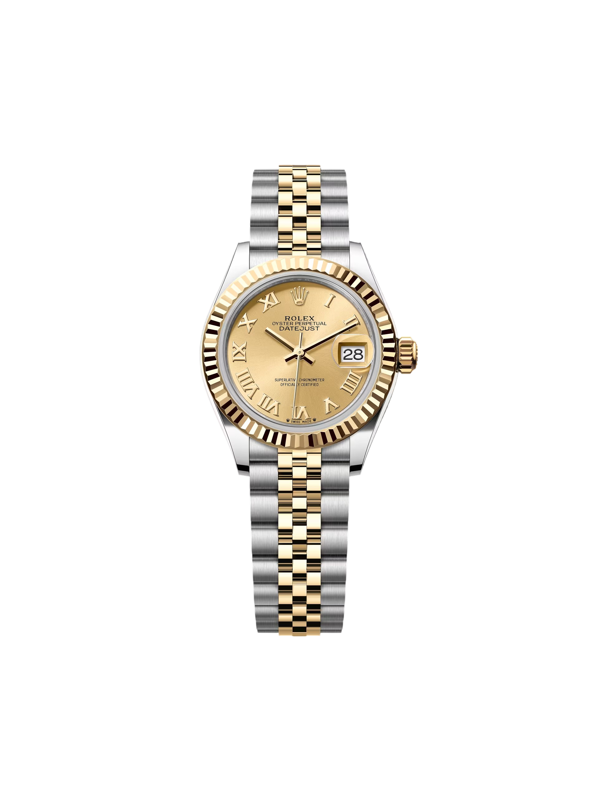 Rolex Lady-Datejust 28mm 279173 Champagne Roman Dial Oyster Bracelet