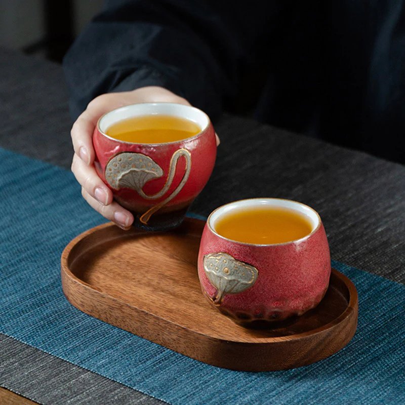Lotus Pod Engraved Teacup Kung Fu Tea Cup