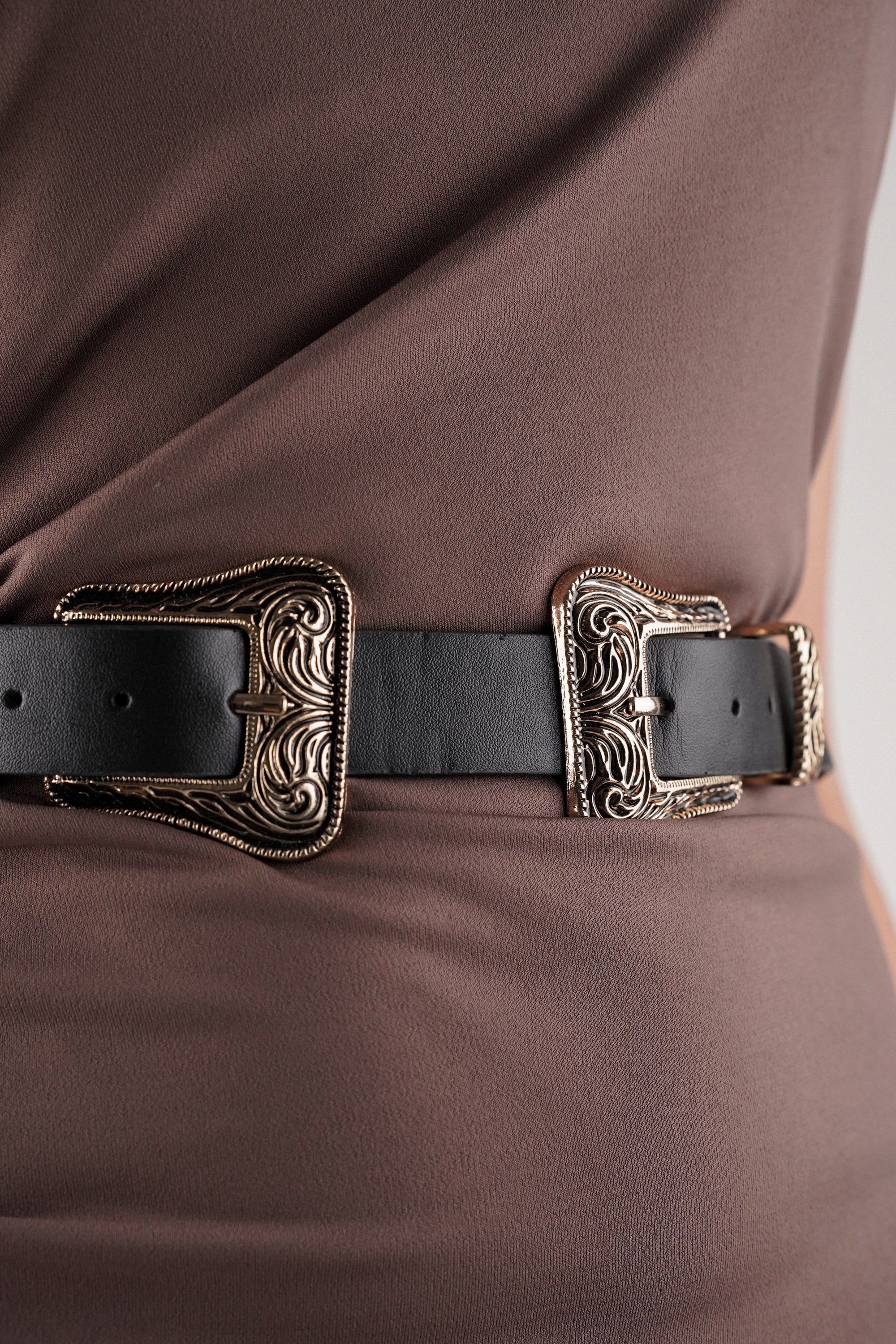 Midnight Double Buckle Belt